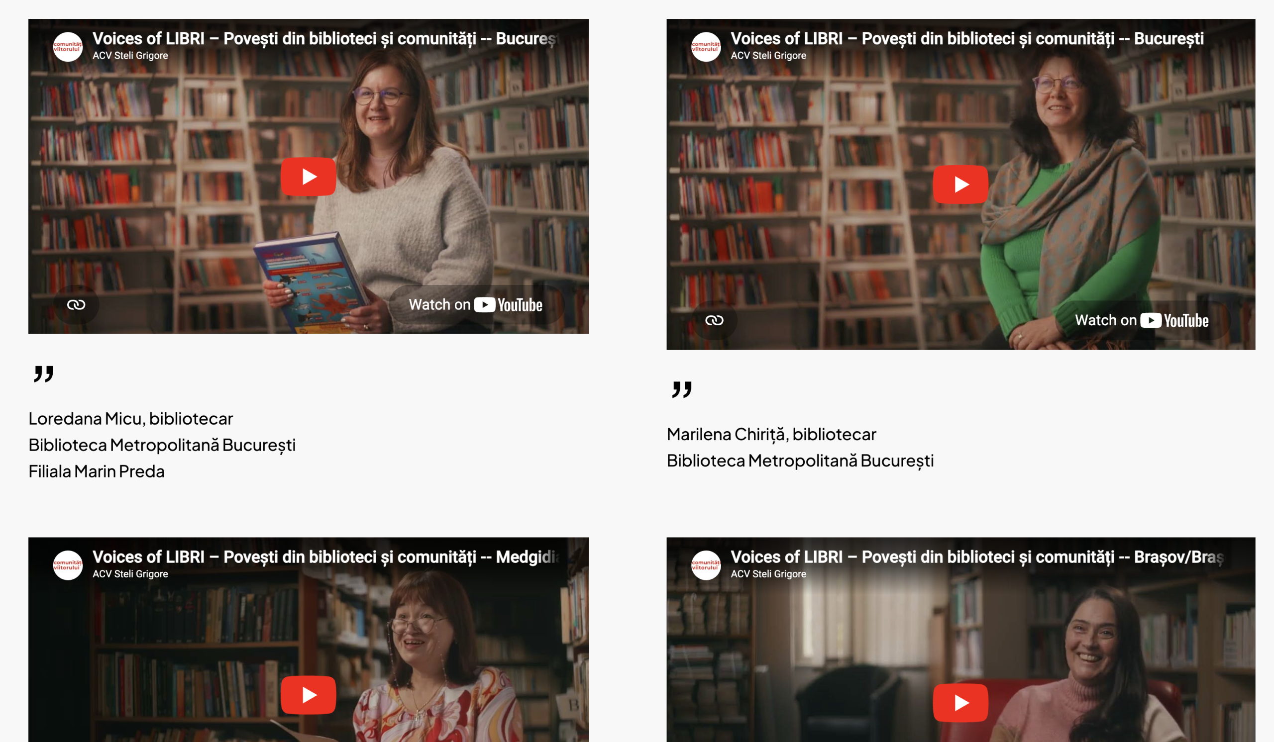Voices of LIBRI – Povești din biblioteci și comunități
