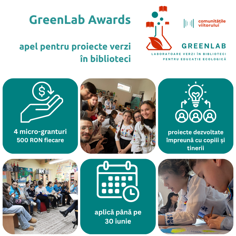 GreenLab Awards: apel pentru proiecte verzi în biblioteci